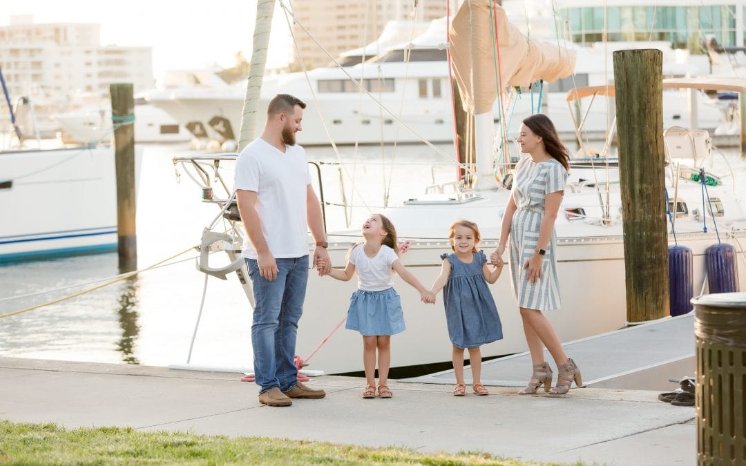 Sarasota Family Session – Sailboats at Golden Hour